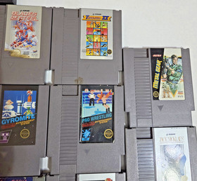 NES Game Lot of 23 NINTENDO Entertainment System Link, Double Dragon, Bart, Blob