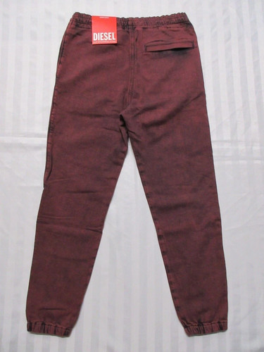 DIESEL JoggJeans Men's D-LAB-NE Deep Red Denim Sweat Jean Pant A03932-09E32-42M - Foto 7 di 18
