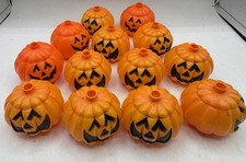 Lot 13 Halloween Jack O Lantern Pumpkin Light Covers Plastic String Light Topper