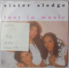 Sister Sledge Lost In Music Vinyl Record 7" VG+/VG B 9718 1984