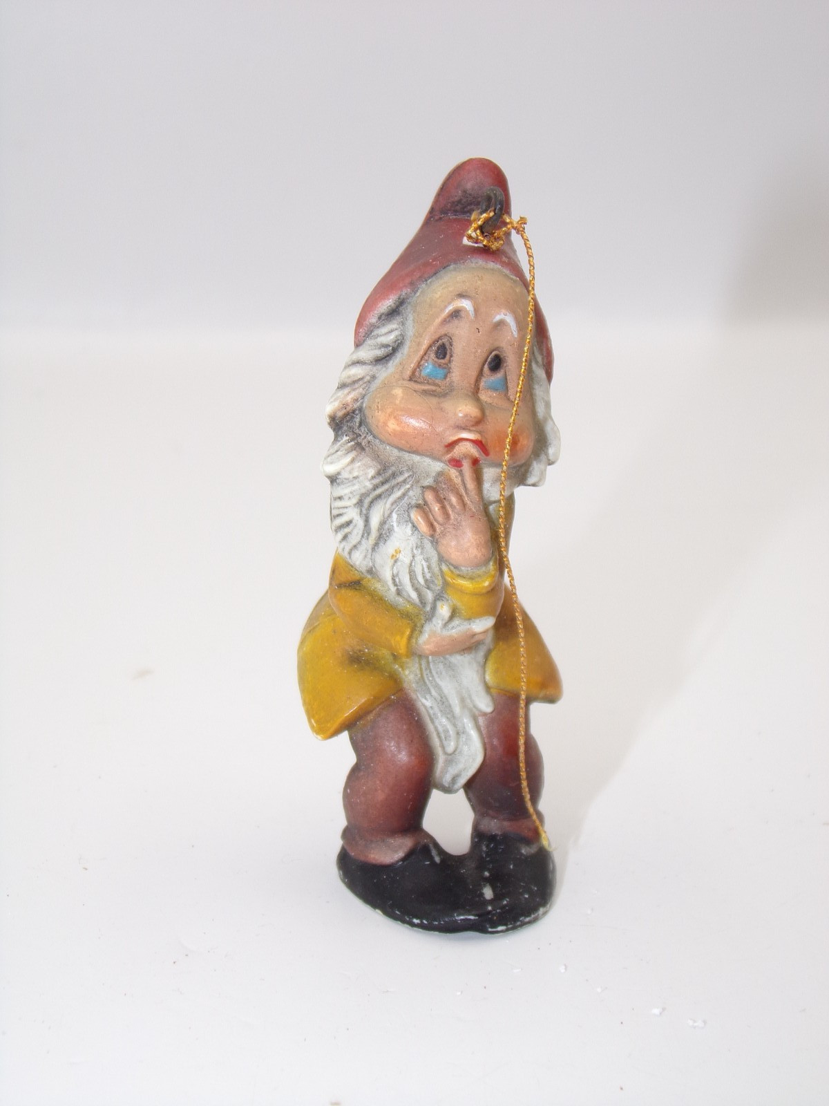 Vintage Elf Dwarf Christmas Ornament Bashful