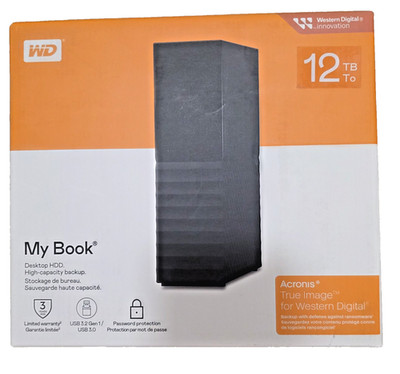 WD Wdbbgb0120hbk-Newm My Book 12TB Desktop External Hard Drive