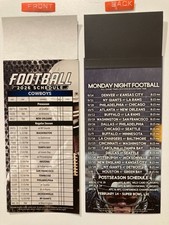 NFL 2026 DALLAS COWBOYS PARTIAL MAGNET SCHEDULE DATES, TIMES + MONDAY GAMES-NEW