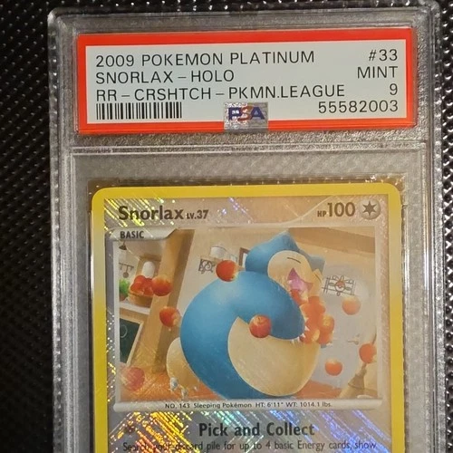 Pokémon TCG Snorlax Platinum League Promo Cross Hatch Holo #33 PSA 9