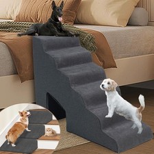 6 Steps Dog Stairs  Steps Ramps for High Beds 30 inches High Tall, LitaiL 6 ...