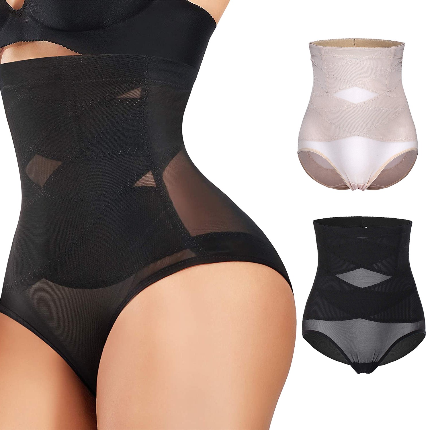 Mujeres Control Abdomen Prendas moldeadoras Bragas Cintura Alta Adelgazante Ropa Interior Panty
