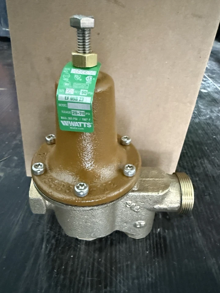 Watts 3/4 LFU5B-Z3 Water Pressure Reducing Valve, 50PSI Set Pressure - Image 2 of 3