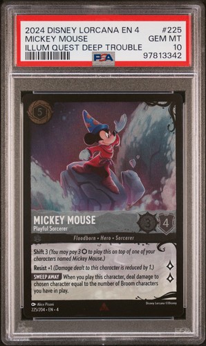 Mickey Mouse - Playful Sorcerer graded PSA 10 for sale on eBay