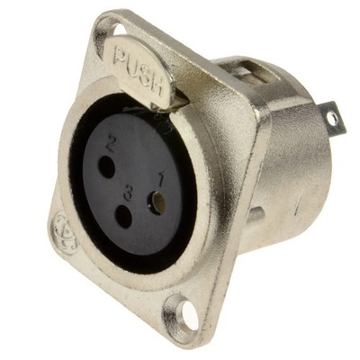 XLR Buchse Mikrofon Gehäuse Panel Befestigung Lötanschluss Buchse Metallgehäuse