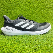 Adidas EQ21 Run Boys Size 5.5Y Black White Walking Running Shoes Sneakers