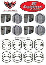 Ford 351 351w Windsor 1977 - 1993 Enginetech Dish Top Pistons With Cast Rings