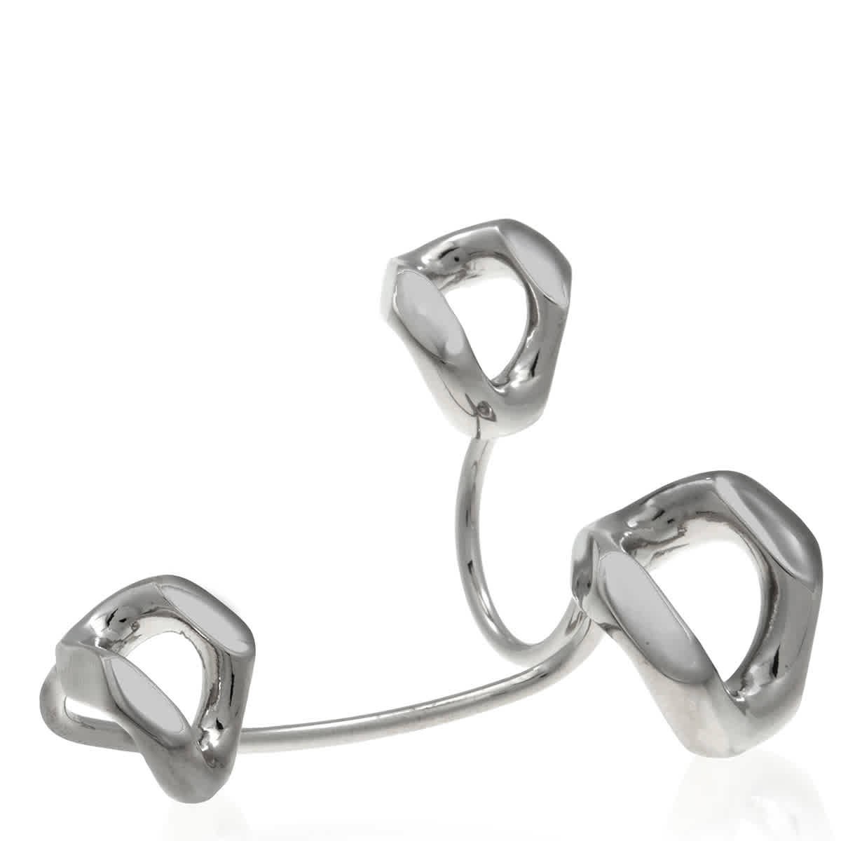 Тройное кольцо-цепочка Burberry с палладиевым покрытием 29990₽