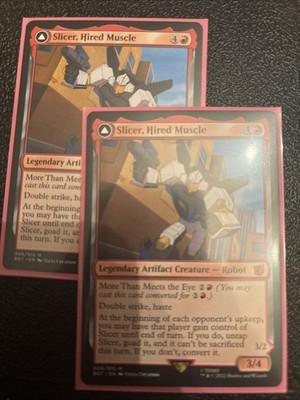 Slicer, Hired Muscle Universes Beyond: Transformers Regular X2 cards  