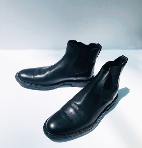 TOD\'S Mens Lug Sole Chelsea Boot Black Leather Size 7.5 wing tip detail Tod main image 4