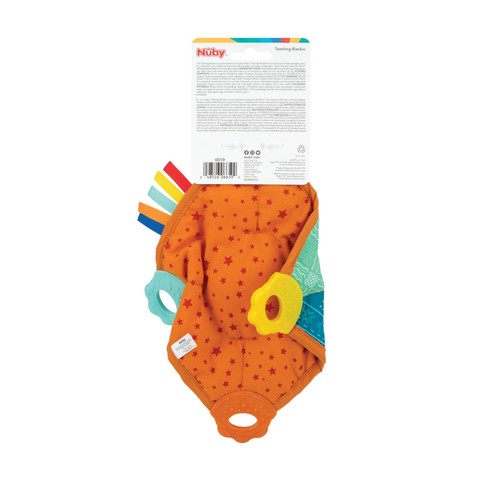 Nuby Plush Lion Teether Teething Blankie - Squeaker - Colorful - 0+ Months - Picture 5 of 5