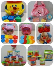 Fisher Price Laugh Learn Baby: PIGGY BANK, PURSE, Lil Puppy, BLOKS, Cookie Jar