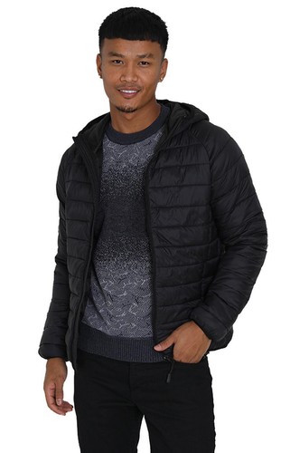 Mens Winter Jacket Warm Padded Puffer Bubble Down Coat Quilted Zip Outwear - Picture 2 of 19