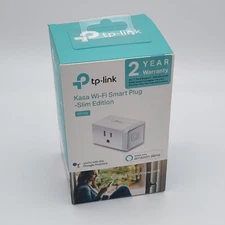 KASA TP-LINK Smart Wi-fi Plug ~ Slim Edition  White (KP100) ~ Open Never Used