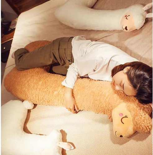 Llama Plush Pillow, 51 Inch Alpaca Plush Long Body Pillow, Alpaca Stuffed Animal - Picture 8 of 10