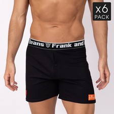 x6 Men's Boxer Shorts Cotton Black Everyday Comfort Underwear S M L XL XXL