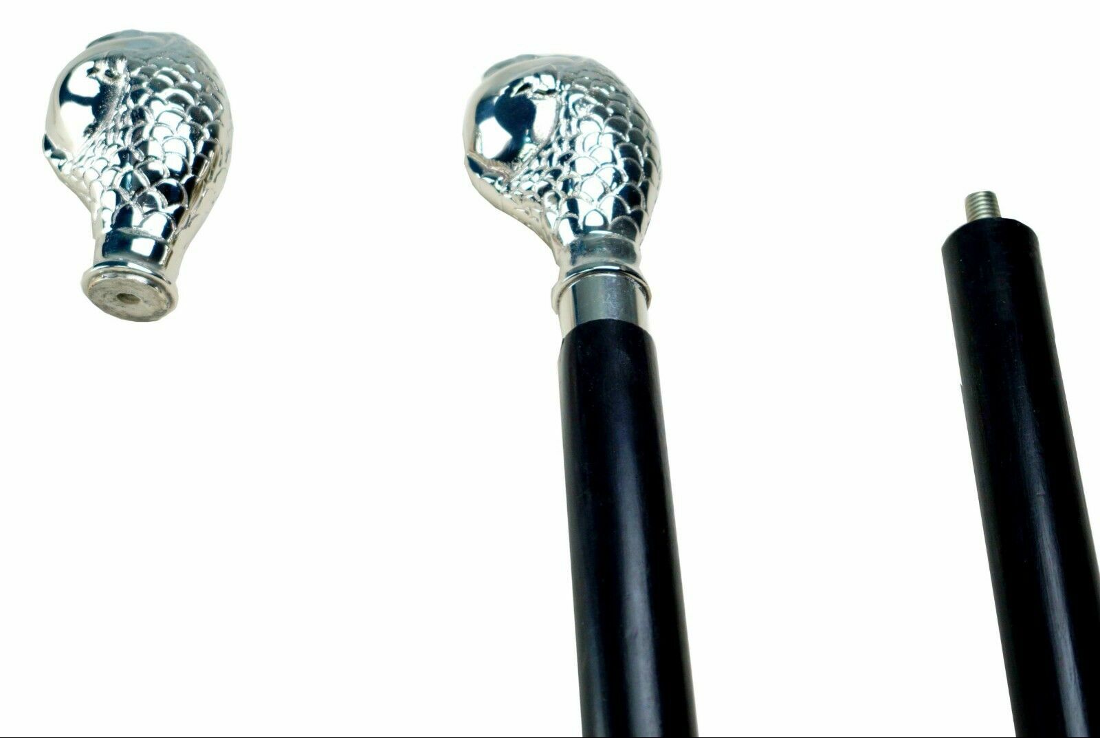 Antique Solid Brass Egg Style Handle Designer Woo… - image 3