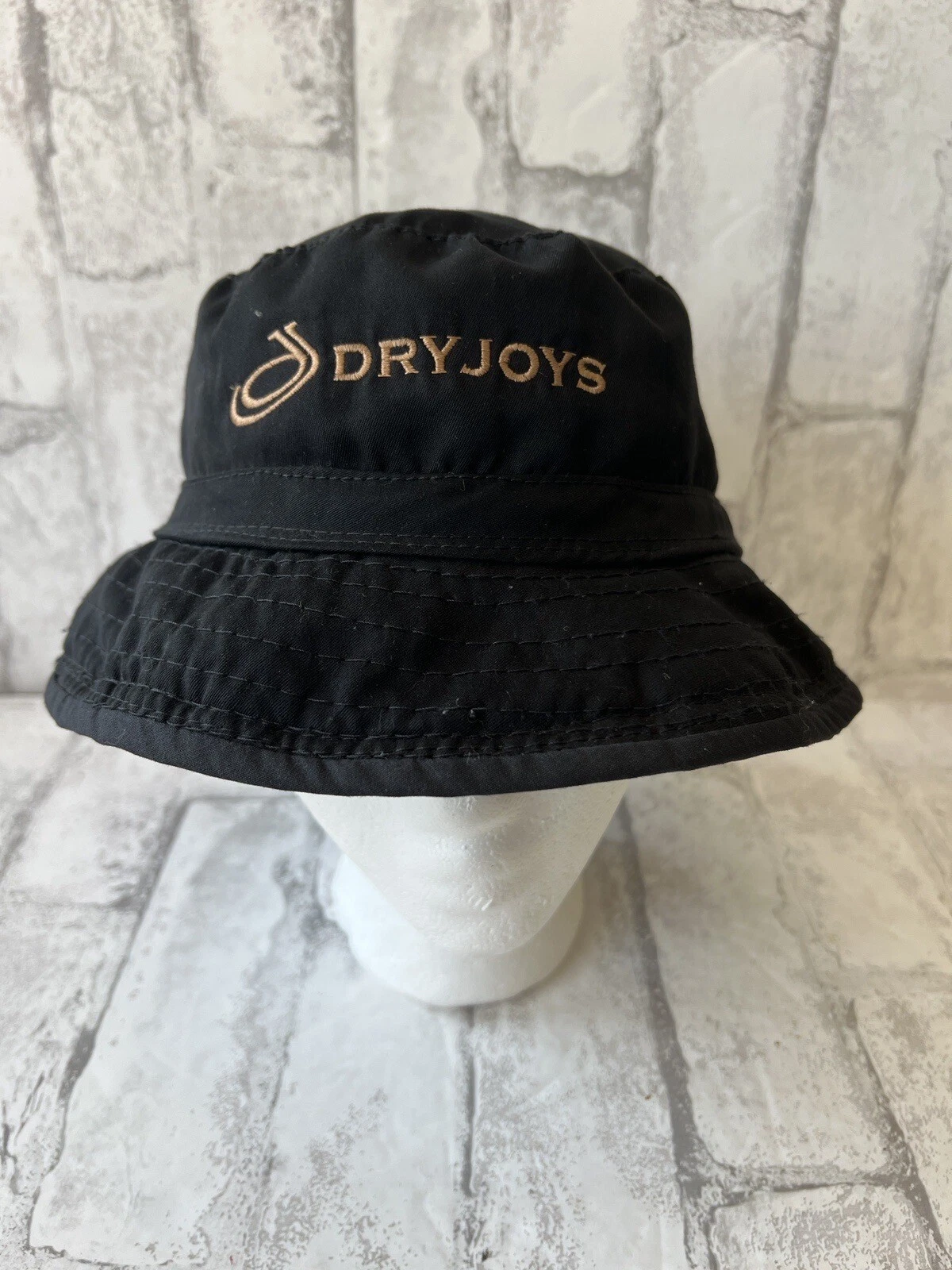 FootJoy DryJoy Bucket Hat M Black Vintage Made In USA Golf Hat