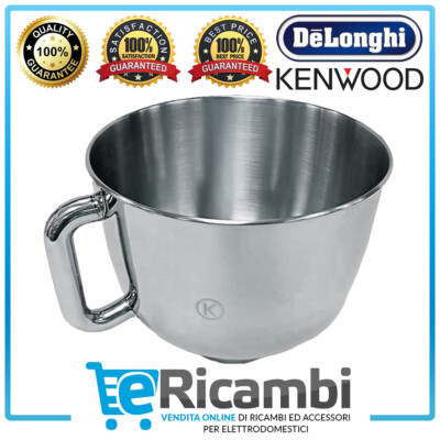 Ciotola In Acciaio Inox Per Kenwood KMIX KMX754PP Da 5L Nuova Versione Con 4 Maniglie