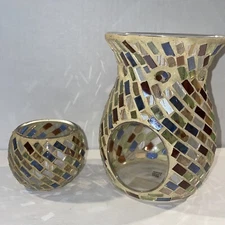 Yankee Candle Beach Mosaic Tile Wax Melter Candle And Tea Light Holder 2011