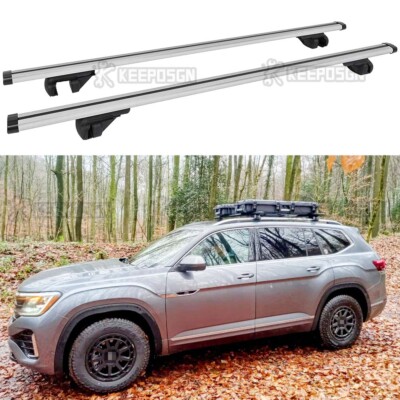 For Volkswagen Atlas 53'' Top Roof Rack Cross Bar Luggage Cargo Carrier+Lock