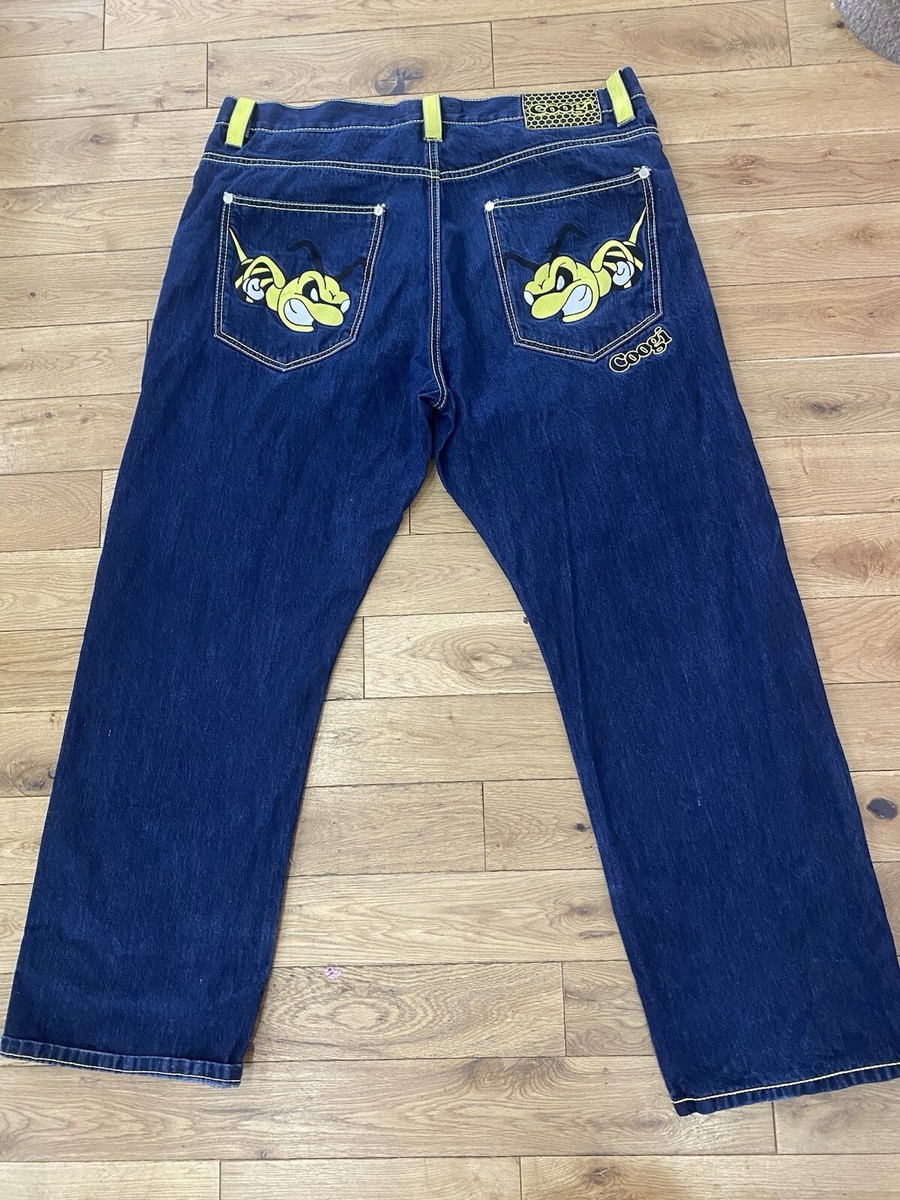 Y2K COOGI Embroidered Jeans Men's Size 40x34 Hornet Bee Coogi Mint condition