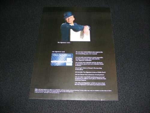 FRANK SINATRA magazine clipping from 2004 print ad for VISA - Picture 1 of 1