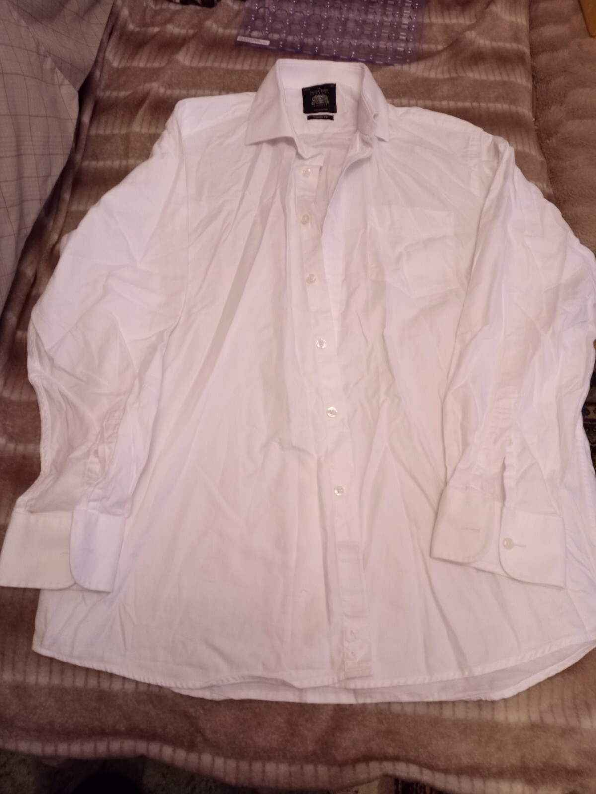 BELLA CAMICIA BIANCA MANICA LUNGA UOMO COLLEZIONE SIVIGLIA FILA TAGLIA 17 43 R COTONE VGC