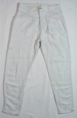 CLOSED Pedal Jump Damen Jeans gr. W26 hell Denim Weiß Lyocel + Leinen