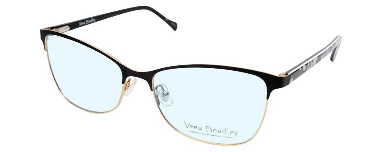 Vera Bradley SUZANA Multi-Focus Blue Light Glasses Pretty Floral Black Gold 55mm