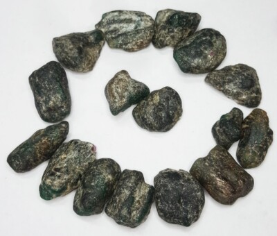 16 Pcs Lot Natural Emerald Rough Untreated Loose Gemstone 451.32 Ct Opaque Gems