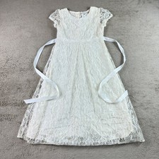 Rose Cottage Vintage Girls Dress Size 7 Lace 1990s READ