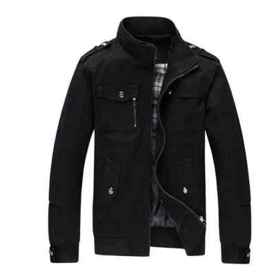 elegante Herren Jacke Weste sportlich weich Mode Slim kurz schwarz 1034