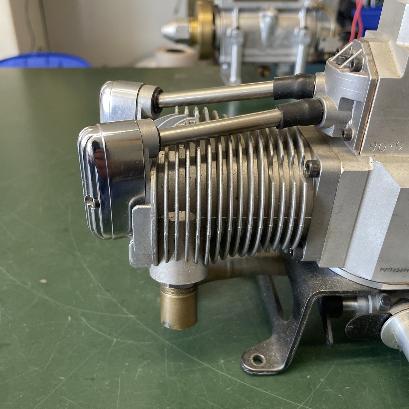Custom Made Richard Dick Hoff Large Twin R/C Model Airplane Engine | eBay