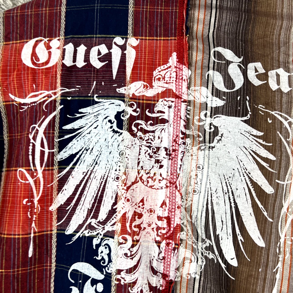 Vintage Guess Jeans shirt cotton Button up Mens Size L Y2K back graphic print - image 3 of 4