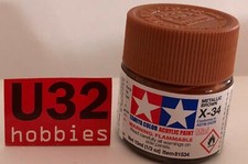 TAMIYA 81534 X-34 Acrylic Paint Brown Metallic Glossy Modeling 10Ml