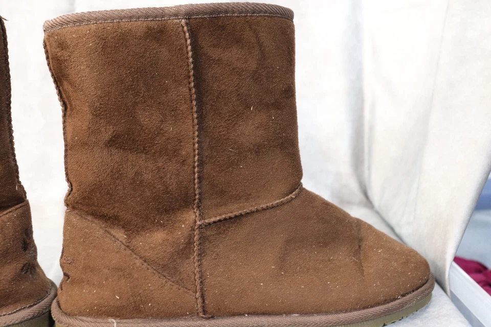 Botas para mujer Dawgs invierno microfibra imitación cuero marrón talla 10 Foto 2 de 4