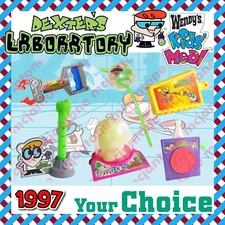 Wendy's 1997 DEXTER'S LABORATORY Cartoon Network LAB Genius Kid YOUR Toy CHOICE