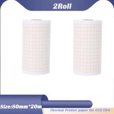 2Rolls Thermal Printer Printing Paper ECG EKG Electrocardiograph Paper 80mmx20m