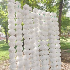 5feet long White Artificial Marigold Garland-Vibrant Flower Decoration 5 Strings