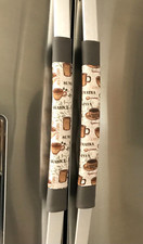 Refrigerator Oven Door Appliance Handle Covers Padded Dark Roast Coffee Set of 2