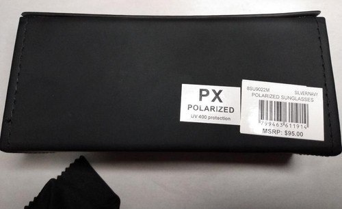 PX EMILE POLARIZED SUNGLASSES - SILVER METAL FRAMES / BLUE LENS – EXTRAS - Picture 4 of 6