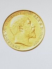 ANTIQUE  HALF SOVEREIGN  SYDNEY EDWARD VII  COIN 22CT GOLD 1910 VERY FINE GRADE 