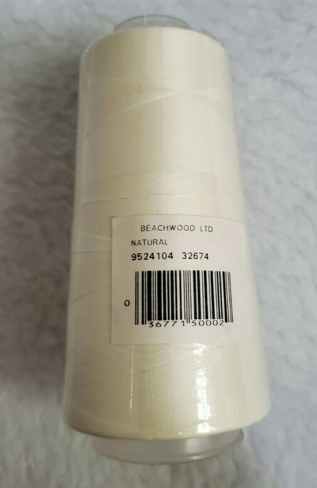 Beachwood Ltd NEW Overlock Thread Natural 100% Spun Polyester 3000 Yards - Image 3 of 4