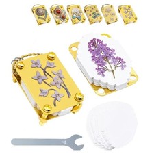 Mini Flower Press Keychain, with Full Micro Flower Press Kit Handcrafted