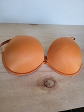 Victoria's Secret PINK Wear Everywhere Super Push Up Bra 38DD Orange Rhinestone